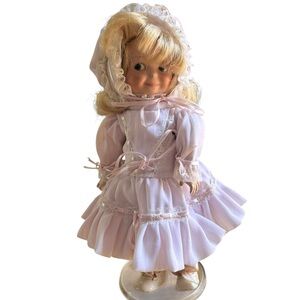 Vagabond Pastel Doll with Lace Bonnet